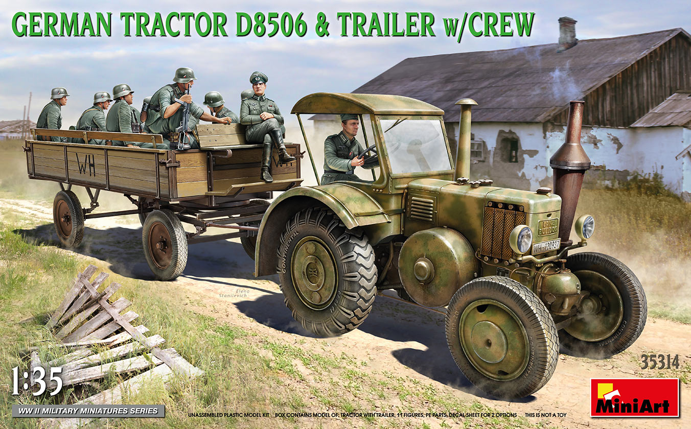 MA35314 - German Tractor D8506 with Trailer & Crew