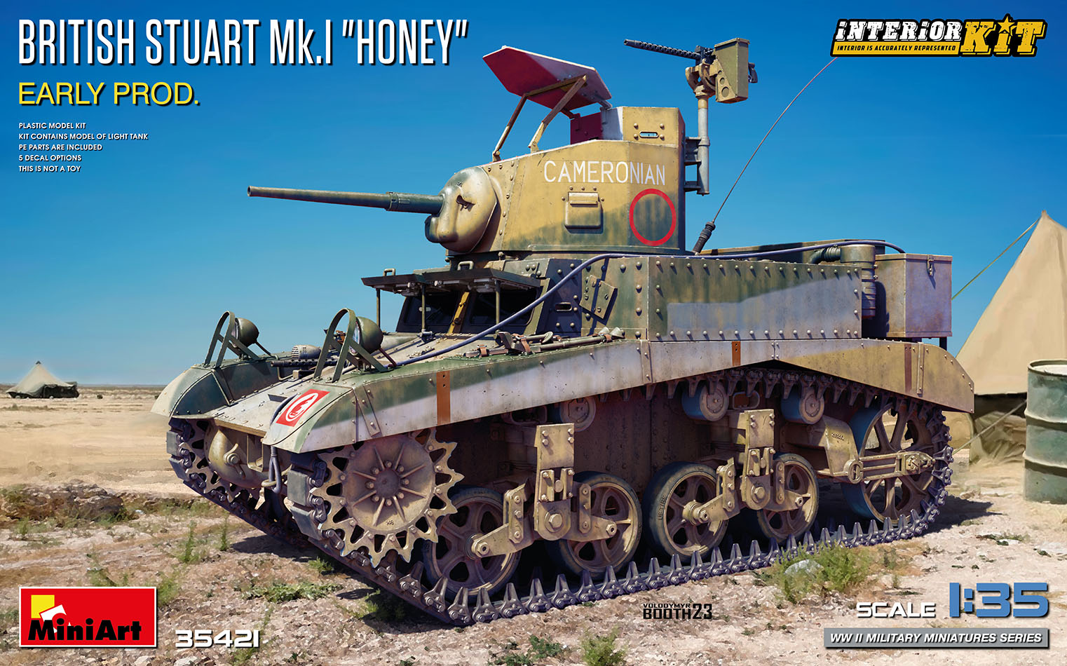 MA35421 - British Stuart Mk.I "Honey" Early Prod. Interior Kit