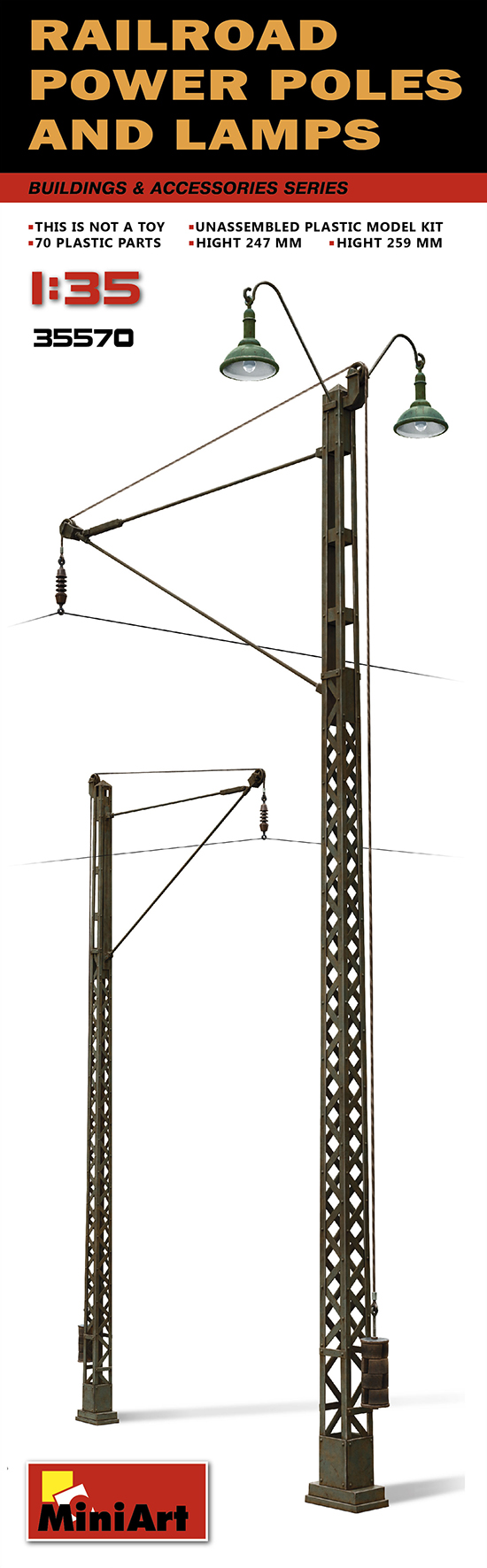 MA35570 - RAILROAD POWER POLES & LAMPS