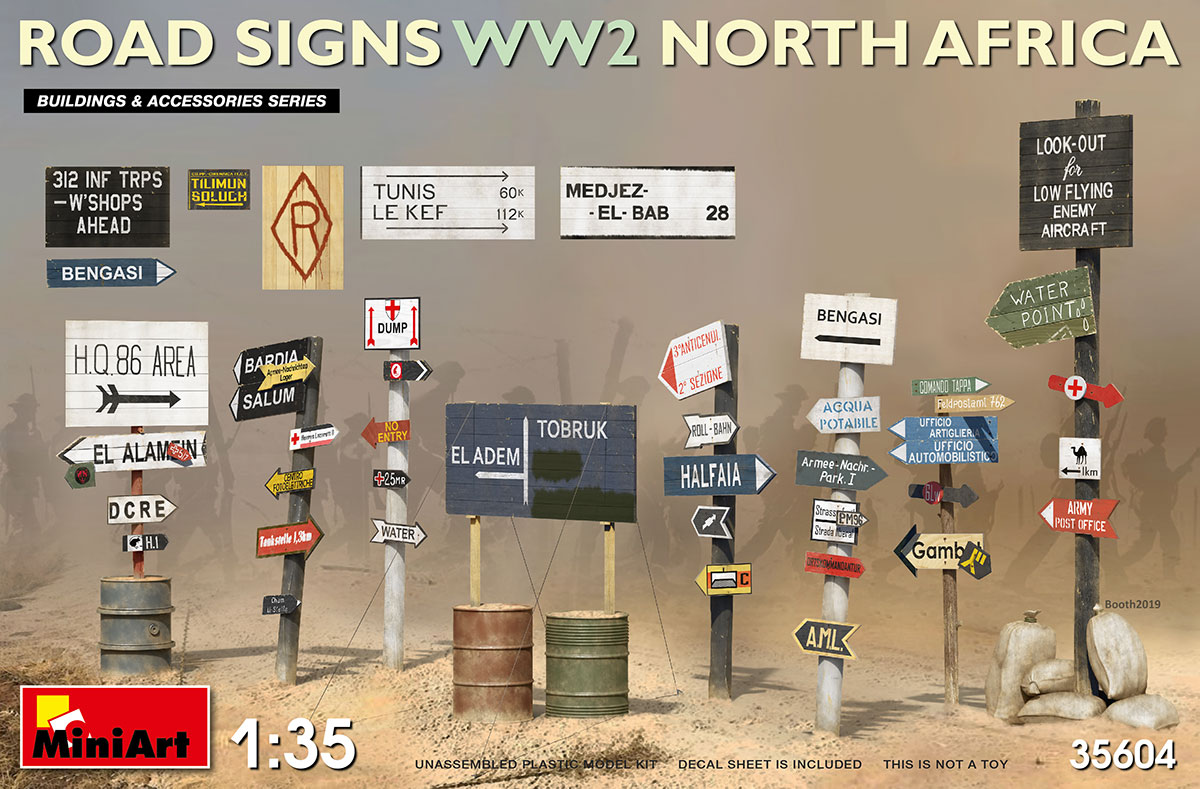 MA35604 - ROAD SIGNS WW2 NORTH AFRICA