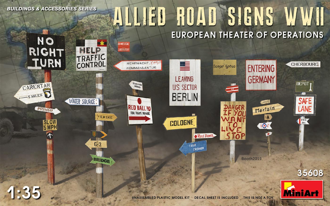 MA35608 - Allied Road Signs WWII Europe