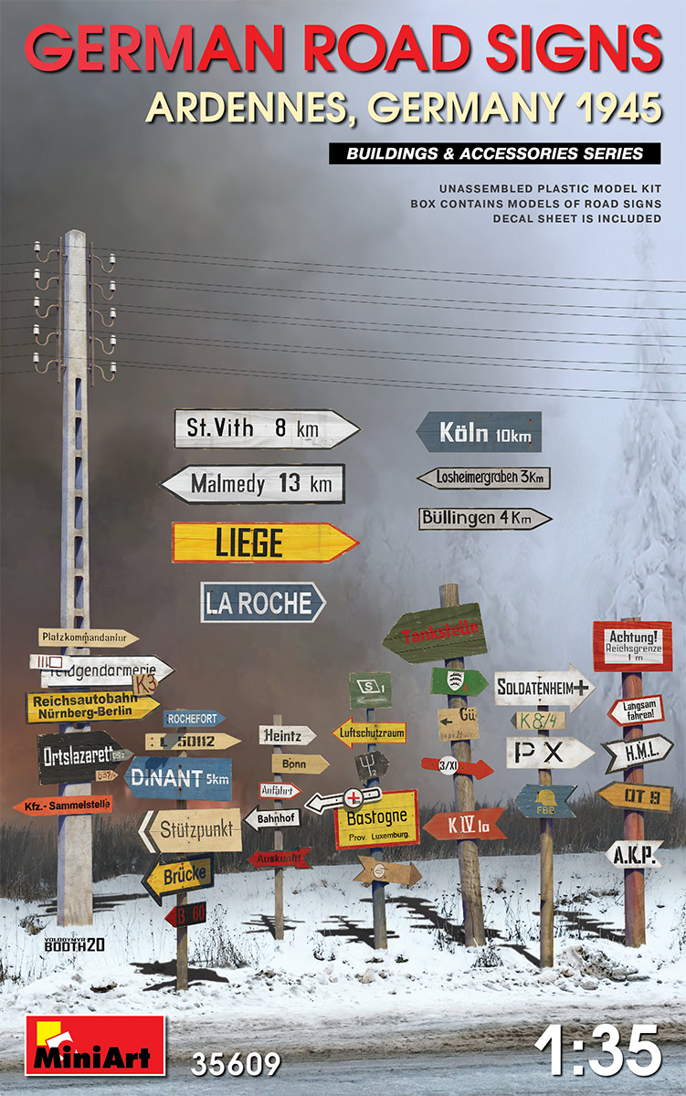 MA35609 - German Road Signs WW2 (Ardennes, Germany 1945)