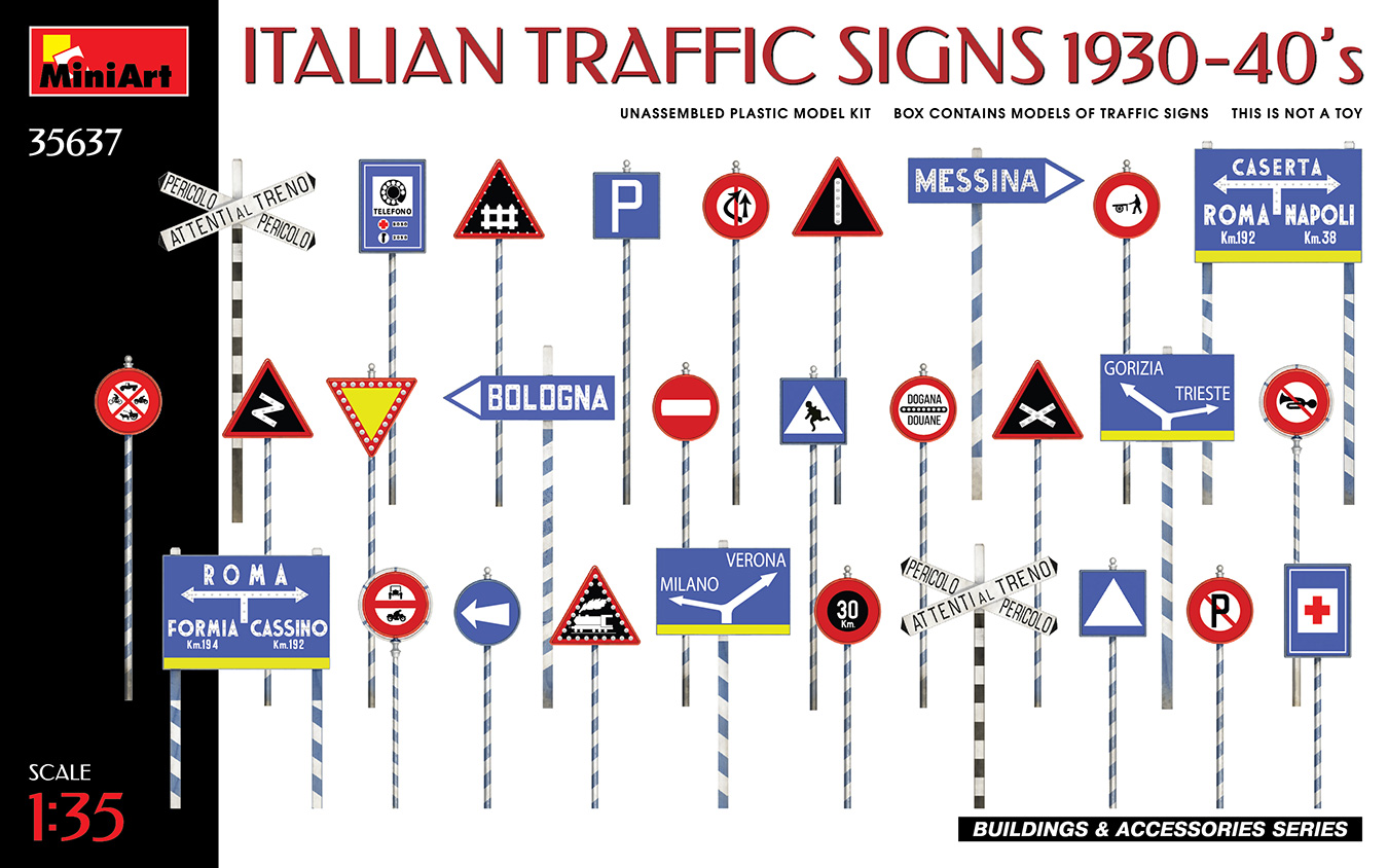 MA35637 - ITALIAN TRAFFIC SIGNS 1930-40s