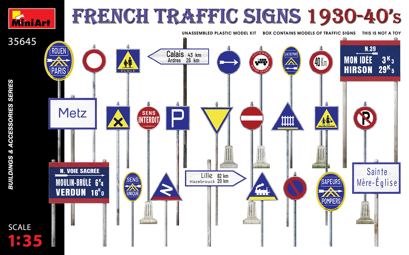 MA35645 - French Traffic Signs 1930-40s