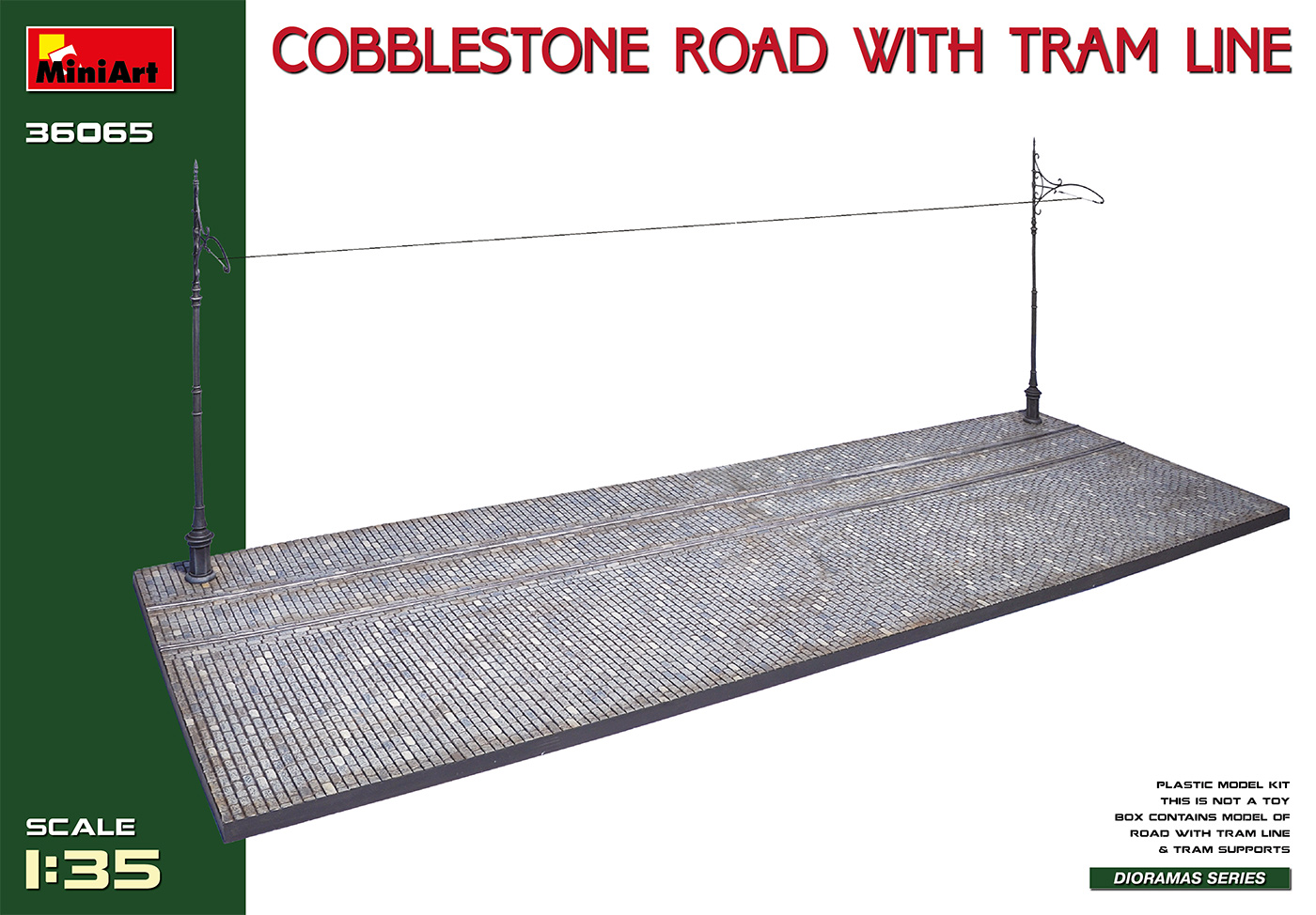 MA36065 - Cobblestone Road w/Tram Line (Injection Mold)"