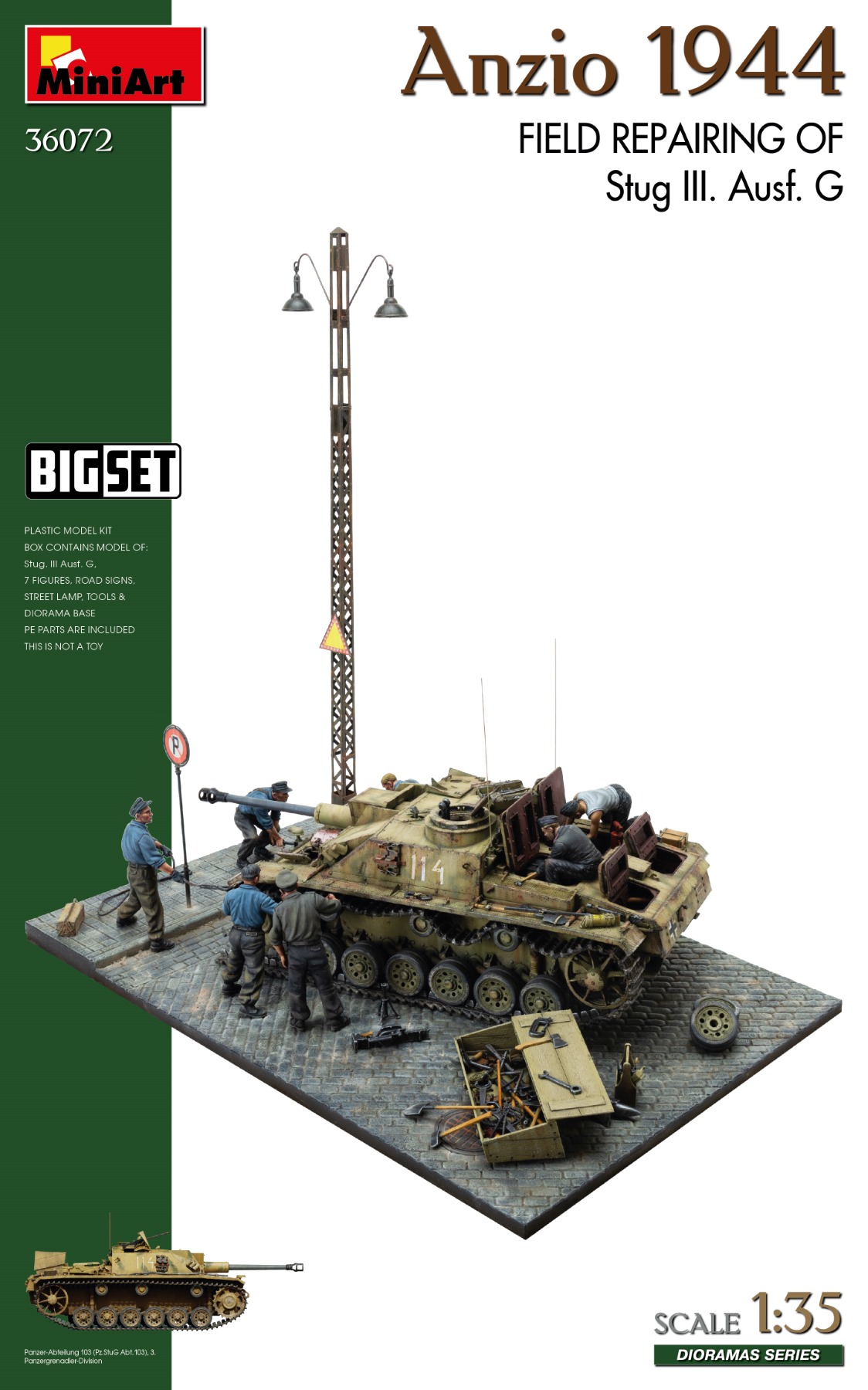 MA36072 - Anzio 1944. Field Repairing of Stug III. Ausf. G. Big Set