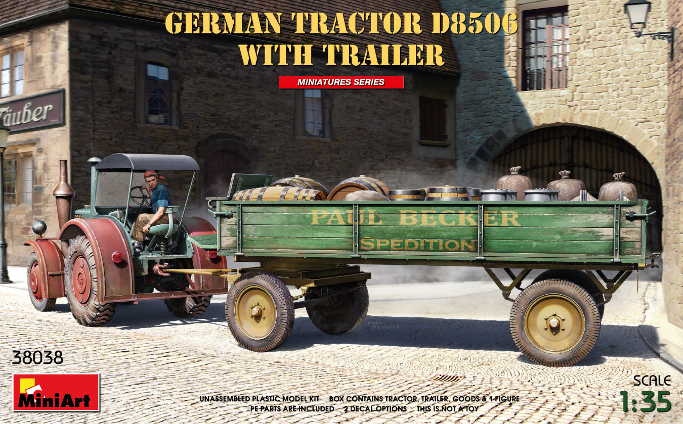 MA38038 - German Tractor D8506 with Trailer