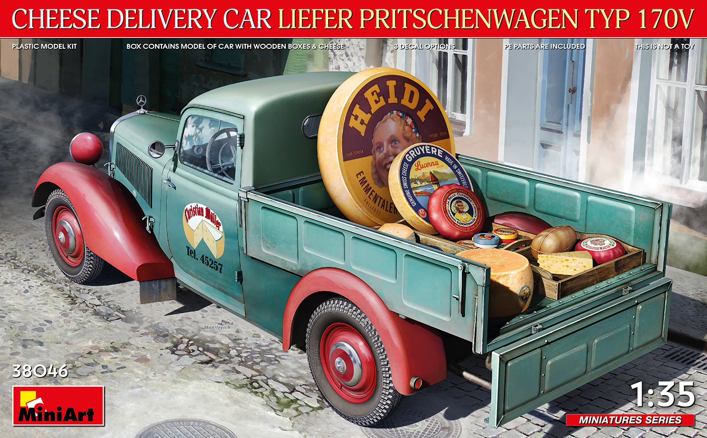 MA38046 - Cheese Delivery Car Liefer Pritschenwagen Typ 170V"