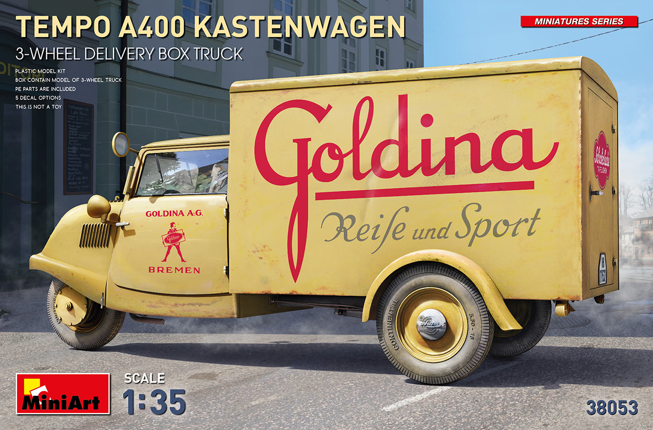 MA38053 - TEMPO A400 KASTENWAGEN 3-WHEEL DELIVERY BOX TRUCK