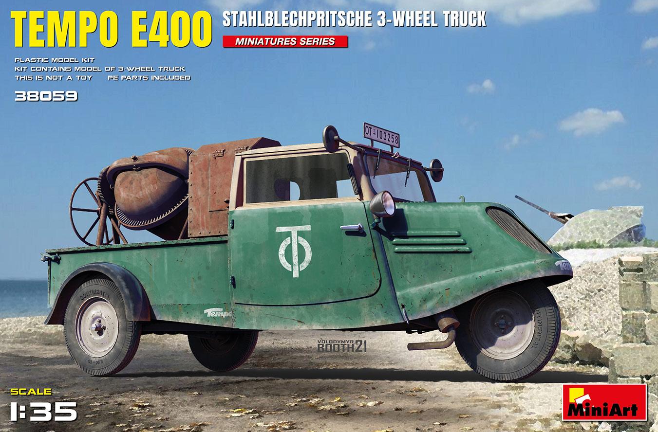 MA38059 - Tempo E400 StahlblechPritsche 3-Wheel Truck
