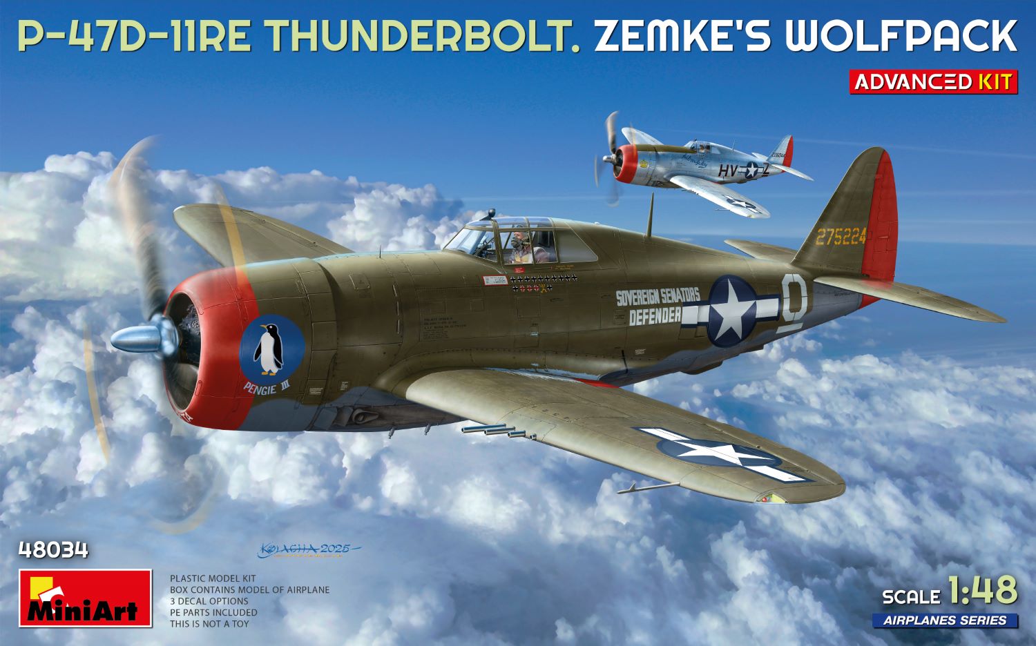 MA48034 - P-47D-11RE Thunderbolt. Zemke's Wolfpack.  Advanced Kit