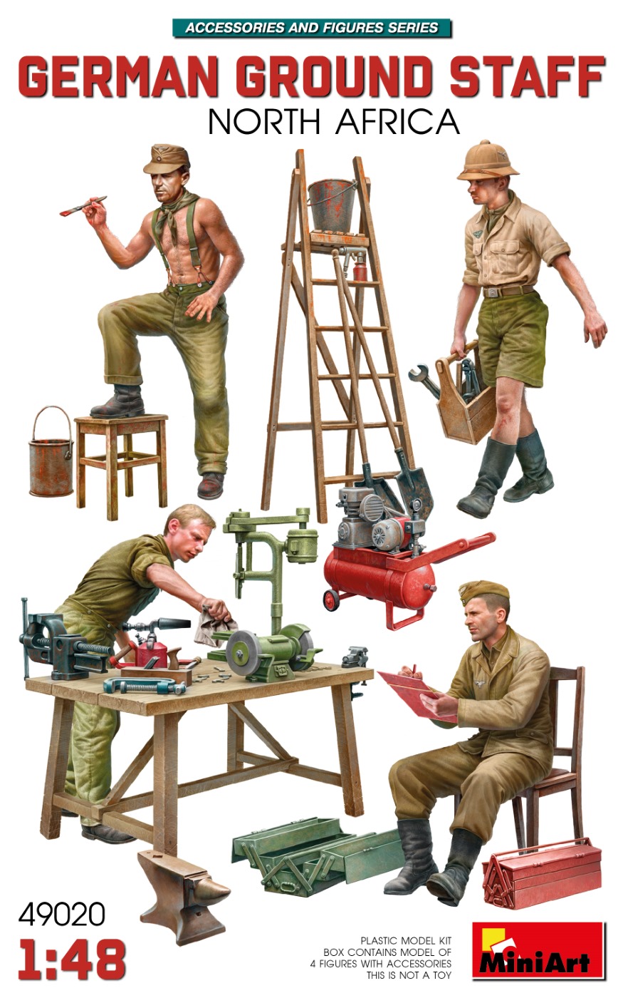 MA49020 - German Ground Staff w/Accessories. North Africa