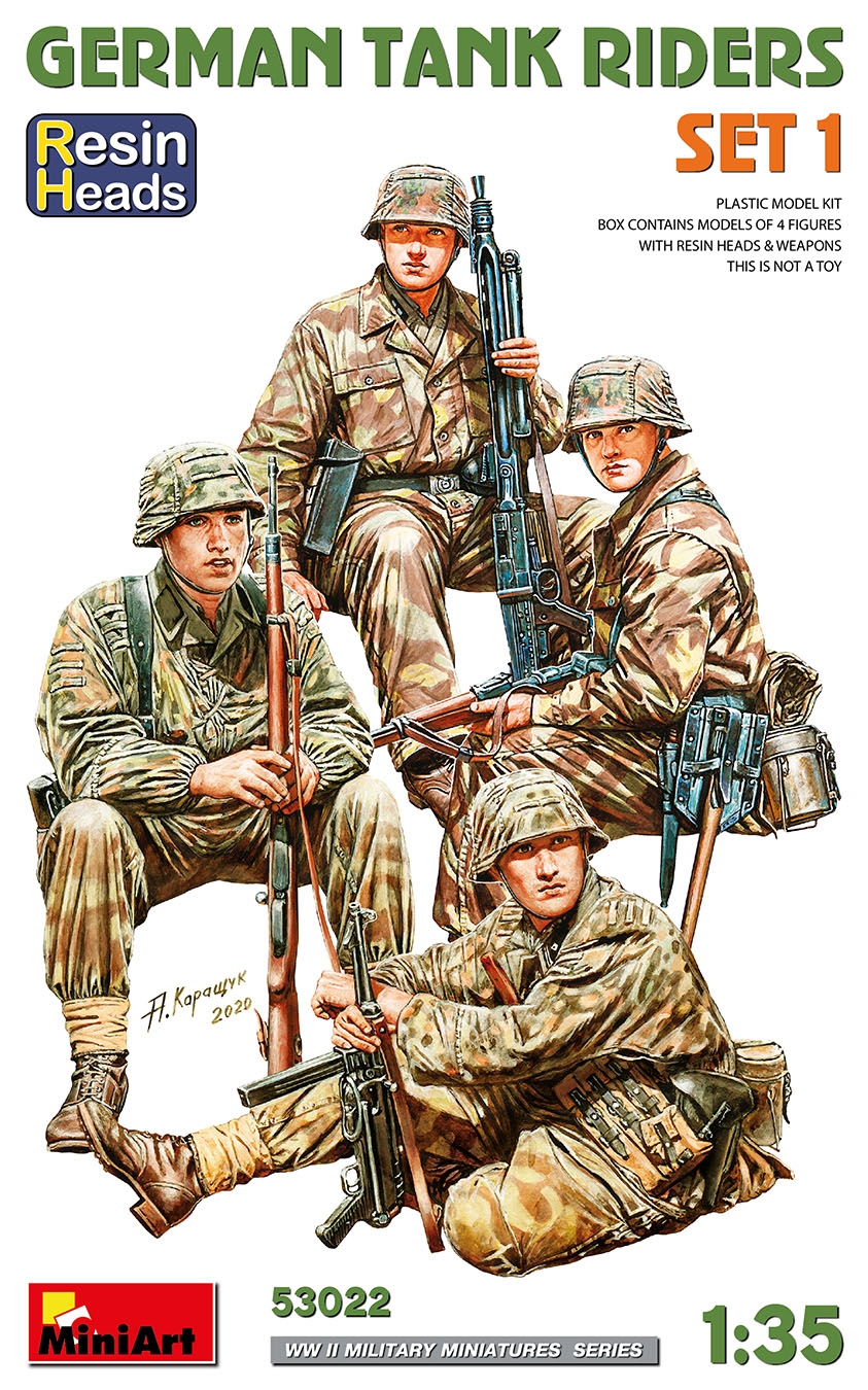 MA53022 - GERMAN TANK RIDERS SET 1. RESIN HEADS